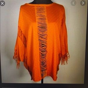 Zara boho fringe poncho